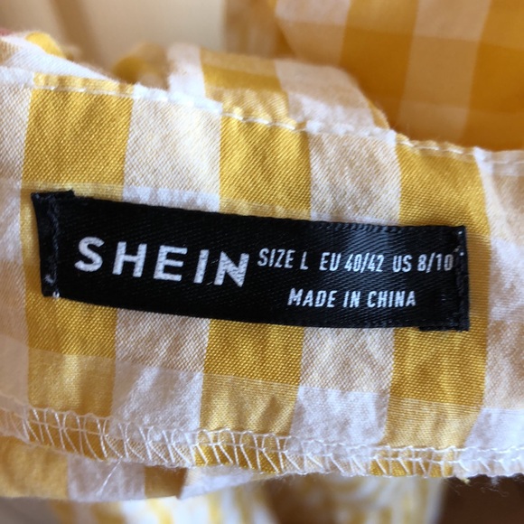 Yellow Gingham Picnic Dress, Tiered, Full Length - Picture 7 of 7